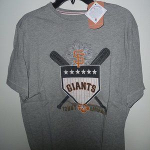 NWT  TOMMY BAHAMA SAN FRANCISCO GIANTS BASEBALL TEE - GRAY - MEDIUM